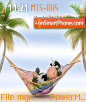 Relaxing Cow theme screenshot
