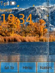 Autumn in the Alps mountains theme screenshot