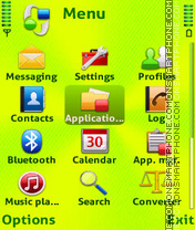 Lime abstract theme screenshot