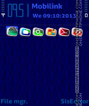 Capture d'écran Silky Blue thème
