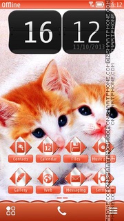 Скриншот темы Ginger Kittens 01