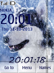 Capture d'écran Siberian husky thème