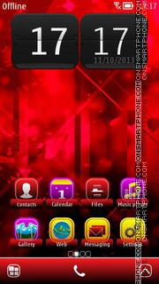 Abstract RedBell tema screenshot
