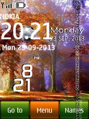 Autumn In Europe Live Clock theme screenshot