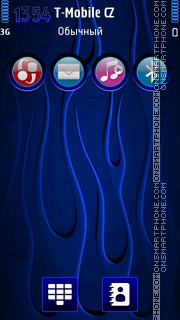 Flame Blue HD tema screenshot