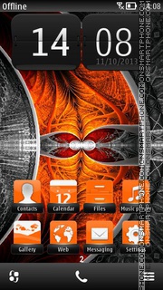 Fishbone Orange tema screenshot