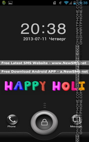 Happy Holi es el tema de pantalla
