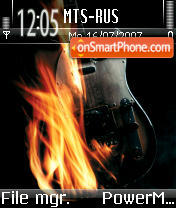 Fender Flames theme screenshot