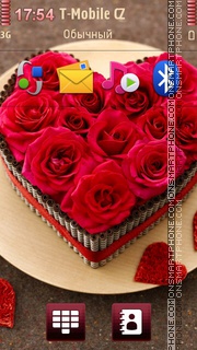 Red Roses Heart tema screenshot