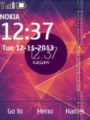 Ultraminimal Clock tema screenshot