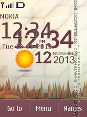 Wooden Clock 01 tema screenshot