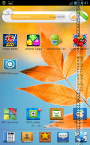 Orange Leaf 01 theme screenshot