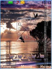 Dolphin sunset tema screenshot