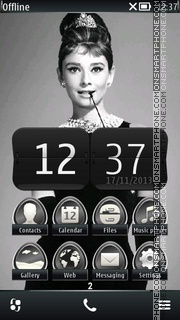 Скриншот темы Audrey Hepburn 02