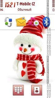 Christmas Snowman 01 theme screenshot