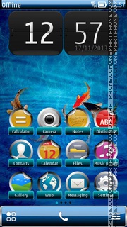 Tropical Blue tema screenshot