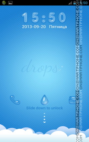 Blue Drops 03 tema screenshot