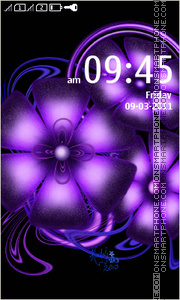 Lavender Purple Abstraction tema screenshot