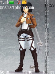 Скриншот темы Mikasa Ackerman Figure