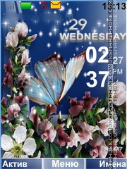 Flower and Butterfly theme screenshot