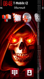 Firedeath Skull tema screenshot