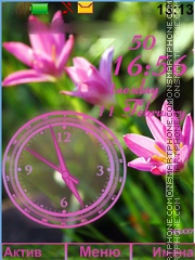 Скриншот темы Flower pink