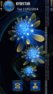 Скриншот темы Flowers Blue