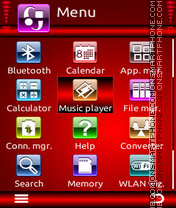 Shining red2 tema screenshot