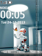 Japan Robot and Butterfly theme screenshot