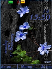 Flower blue theme screenshot