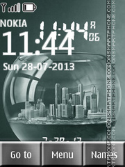 Clock Aquarium 01 tema screenshot