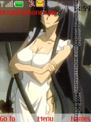 Saeko Busujima theme screenshot