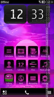 Скриншот темы Purple Sunset 01
