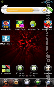Darkness Red tema screenshot