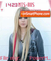 Скриншот темы Avril Lavigne v1