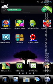 Night in Safari theme screenshot