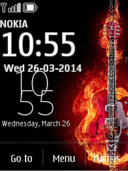 Fire Guitar 01 theme screenshot