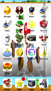 Mario Kart tema screenshot