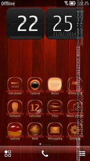 Wood Homescreen theme screenshot