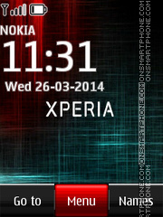 Sony Xperia Digital Clock tema screenshot
