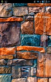 Скриншот темы Colored Stone Wall
