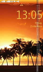 Tropical Sunset tema screenshot
