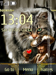 Cat and Musketeer tema screenshot