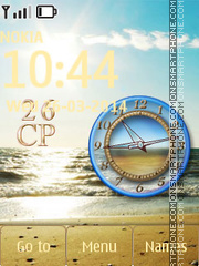 Ocean Clock 01 theme screenshot