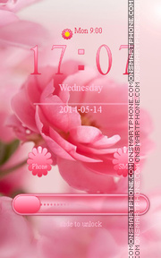 Скриншот темы Pink Flower