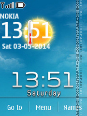 Скриншот темы Samsung Live Clock