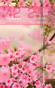 Pink Flower tema screenshot