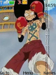 One Piece Luffy tema screenshot