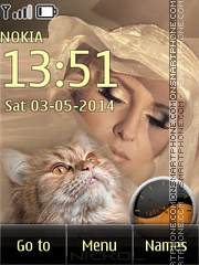 Cat and Woman theme screenshot