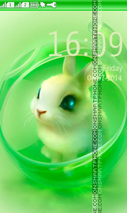 Скриншот темы Cute Rabbit